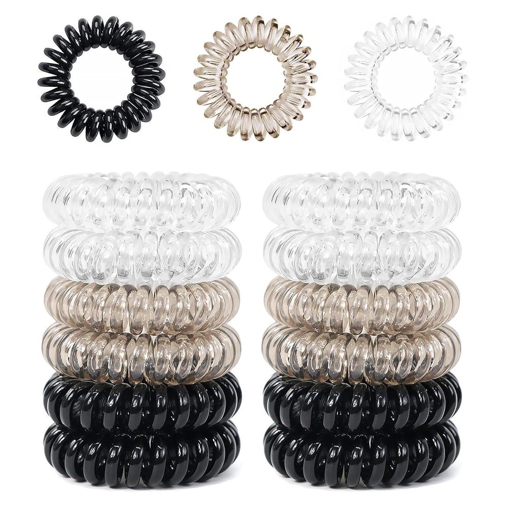 12er Spiral Haargummis Elastische Hair Ties Zopfgummi Damen 1 St