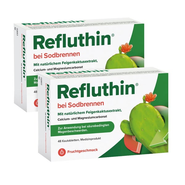 Refluthin Fruchtgeschmack Doppelpack 2X48 St