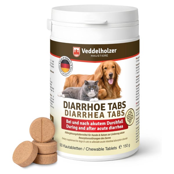 Veddelholzer Diarrhoe Kautabletten Diät Ergänzungsmittel für Hunde & Katzen 50 St