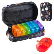 Serfeymi Tablettenbox 7 Tage Pillendose Organizer Regenbogen 1 St
