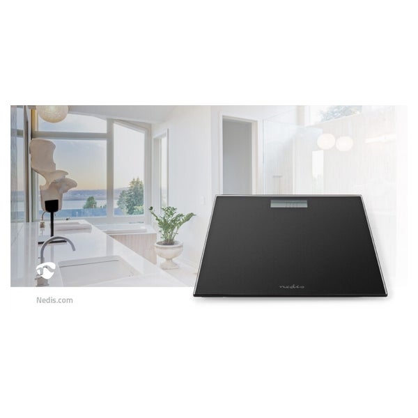 Nedis PERSONENWAAGE GLAS       150KG (PESC500BK         SW) 1 St
