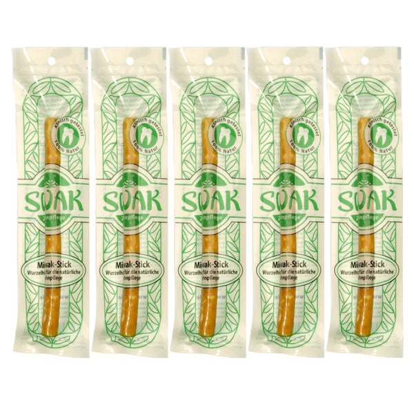 SWAK Miswak mit natürlichen Mineralstoffen und Gipskristalle 5 St