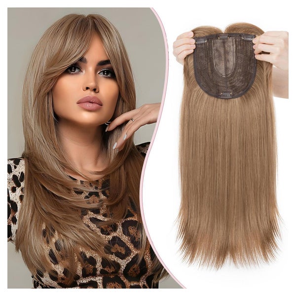 Haartopper Toupet Haarteil Clip Basis 45 CM Honigblond Gemis 1 St