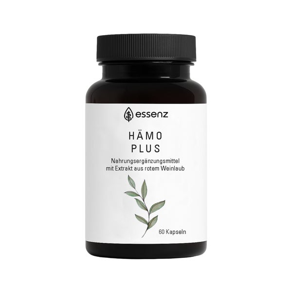 ESSENZ Hämo Plus – Rotes Weinlaub & Pflanzenextrakte 60 St
