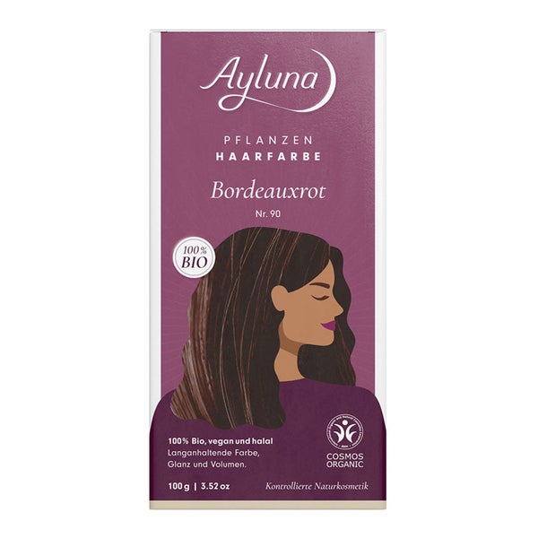 Ayluna Pflanzenhaarfarbe Bordeauxrot Nr. 90 Bio 100 g