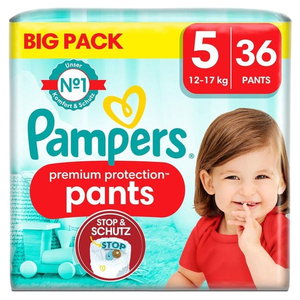 Pampers Premium Protection Pants Größe 5, 12kg - 17kg 36 St