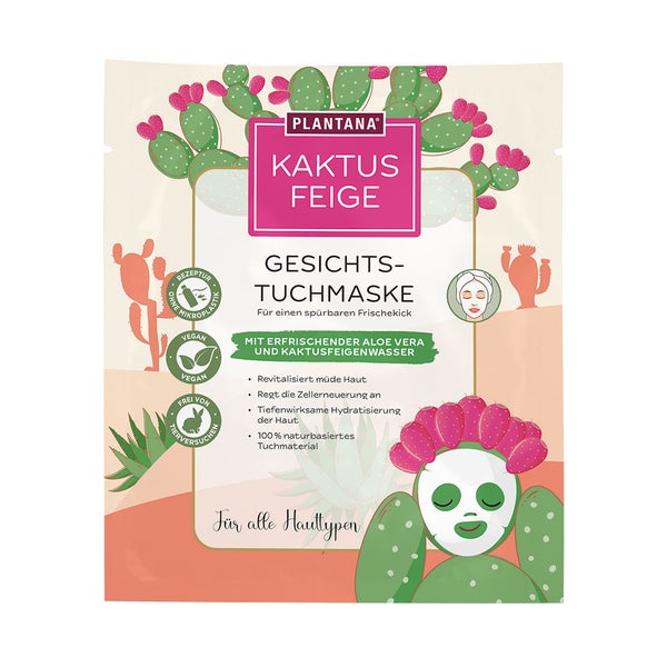 PLANTANA Gesichts-Tuchmaske Kaktusfeige 1 St