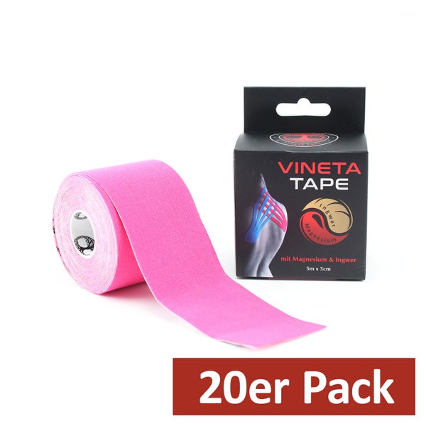 VINETAMED - Vineta Tape Magnesium-Ingwer/Pink 20 St
