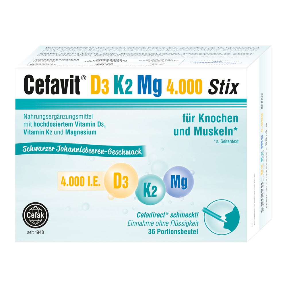 Cefavit D3 K2 Mg 4.000 I.e. Stix Granulat 36 St