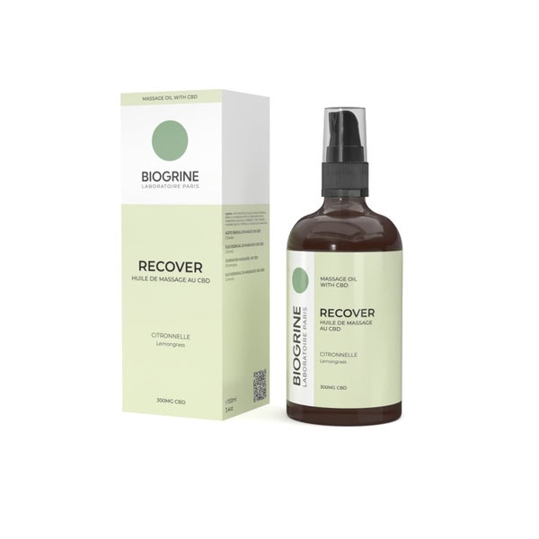 BIOGRINE „RECOVER“  CBD MASSAGEÖL LEMONGRASS 100 ml