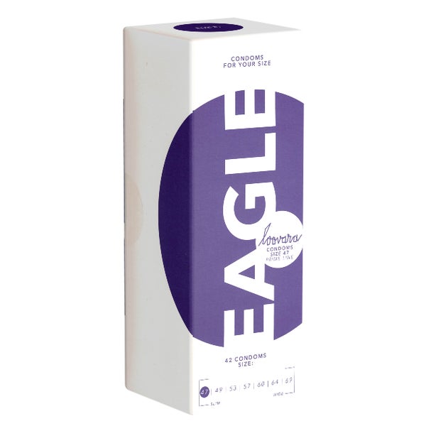 47 «Eagle» strapazierfähige Maßkondome aus Fairtrade-Latex (42 Kondome) 42 St