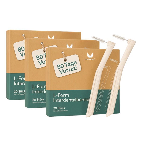 VIGOROUS® Interdentalbürsten L-Form ISO 0 (0,4 mm) 60 St
