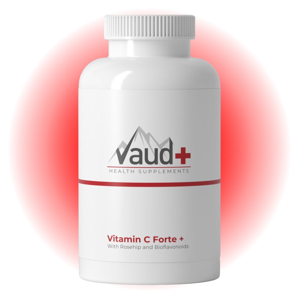 Vaud Vitamin C Forte - 873 mg Gepufferte Vitamin C mit Hagebutte - Immunsystem - 60 Tabletten 90 St