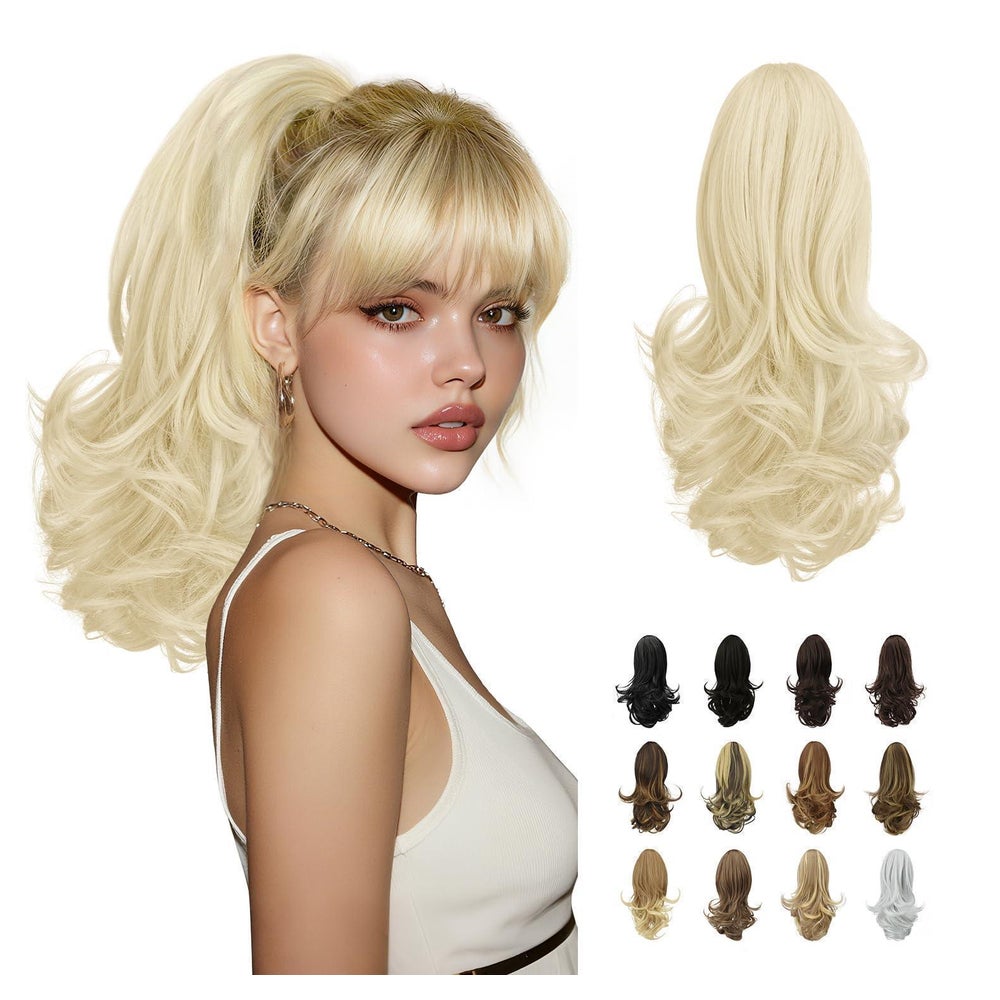 Pferdeschwanzverlängerung Clip Klaue Haarteil Locken 33cm We 1 St
