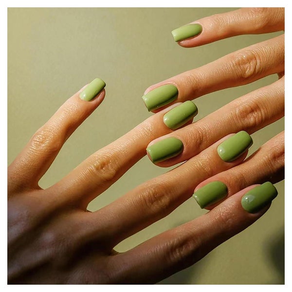 24Pcs Eckig Nägel Avocado Grün Künstliche Full Cover Press o 1 St