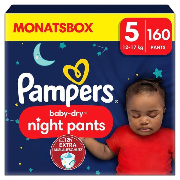 Pampers Night Windeln Pants Größe 5 (12kg-17kg) Baby-Dry 160 St