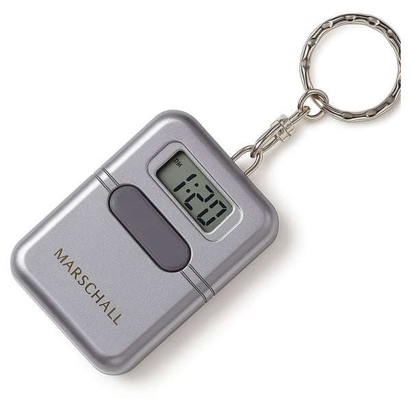 Schlüsselanhänger mit sprechender Uhr silber-metallic 1 St