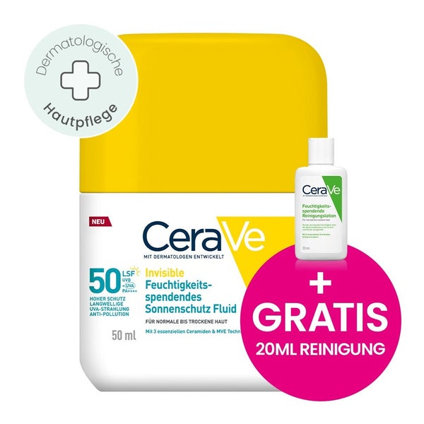 CeraVe Invisible Feuchtigsspendend. Sonnenschutz Fluid LSF50 50 ml