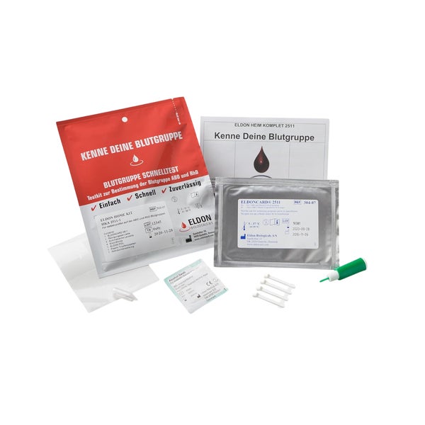 Eldon Card Blutgruppe Test Schnelltest Home-Kit HKA 2511-1 2 St