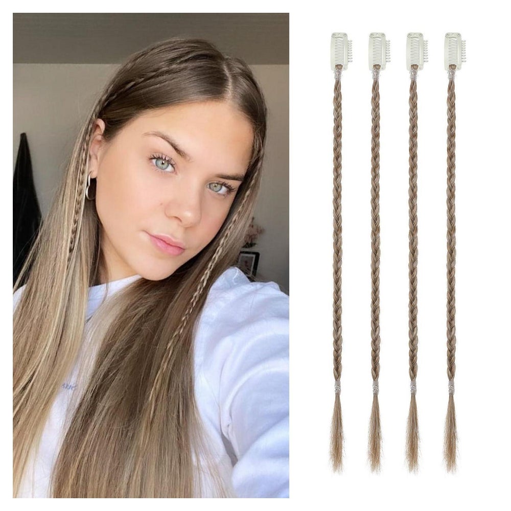 Haarverlängerung Clip in Braid Extensions Frauen 4PC 35 CM D 1 St