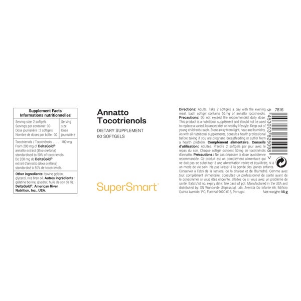 SuperSmart - Annatto Tocotrienols - Fettsäuren 60 g