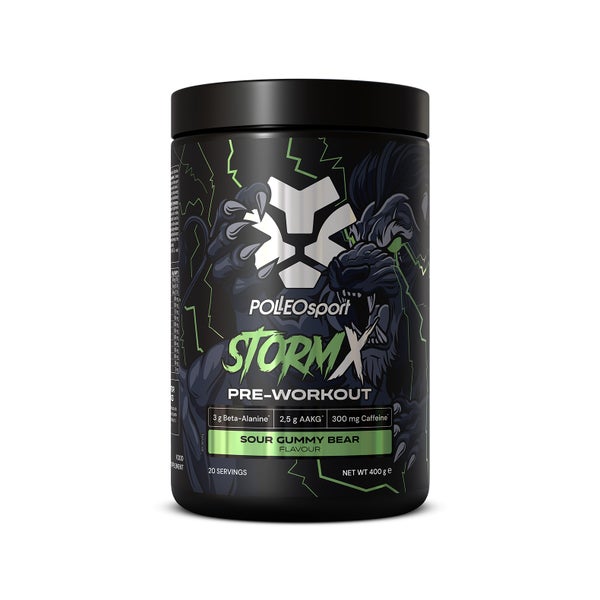 Polleo StormX Pre-Workout, 400 g, Sour Gummy Bear 400 g