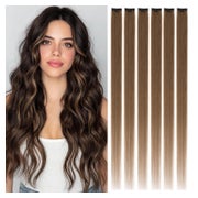 Extensions Clip in Echthaar Remy Braun 6 Stück 40g 40cm #4 M 1 St