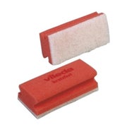 Vileda Professional Padschwamm Non-Scratch – kratzfreie Reinigung empfindlicher Oberflächen - 1 Packung = 10 Stück, rot