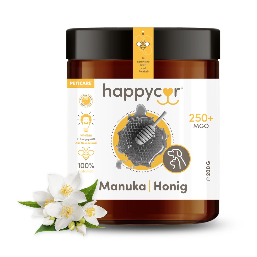 happycor® Manuka Honig MGO 250+ für Hunde, Katzen & Pferde 200 g