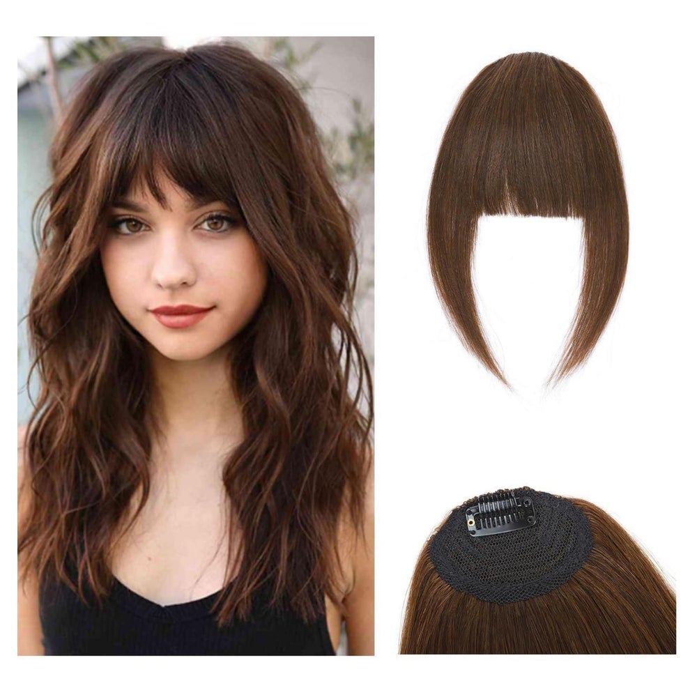 Pony Clip in Echthaar Remy Haarteil French Bangs #4 Mittelbr 1 St