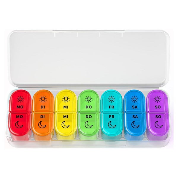 Tablettenbox 7 Tage Pillendose Morgens Abends BPA Frei 1 St