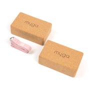 Myga Kork-Yoga Stabilisations-Set - Rosa 1 Set