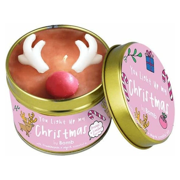 Scented candle in a tin can You Ligt up My Christmas (Candle)