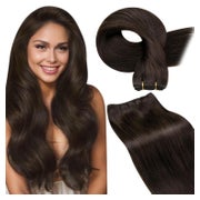 Extensions Echthaar Dunkelbraun Remy 35cm 80g 35cm-80G 4.5-W 1 St