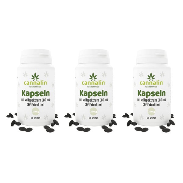 Cannalin - 3x CBD Kapseln 20 mg 180 St