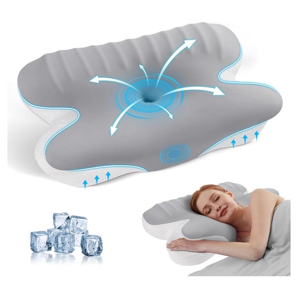 Memory Foam-Kissen JINXIA, Orthopädisch, Kühlkissen, 2 Höhen 1 St