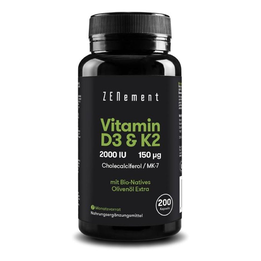 Zenement Vitamin D3 + K2 Kapseln 200 St