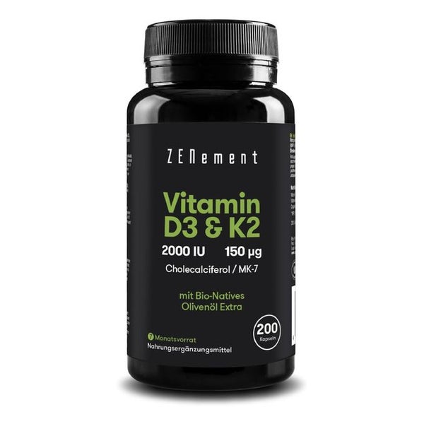 Zenement Vitamin D3 + K2 Kapseln 200 St