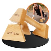 DH FitLife 2er-Set Liegestützgriffe aus Holz 1 Set