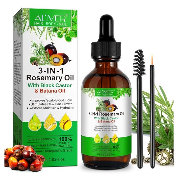 FSLHCY Haarwachstum Rosmarinöl & Batana Öl & Rizinusöl 60 ml
