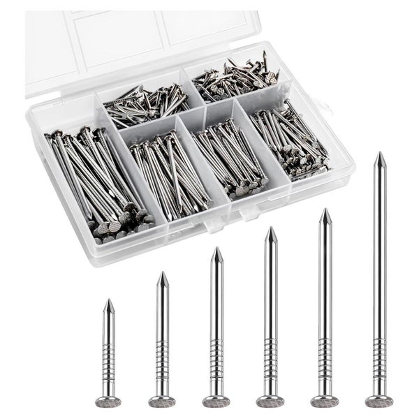 OMOTOOL 480-teiliges Nagel-Set aus Edelstahl 304, 6 Größen