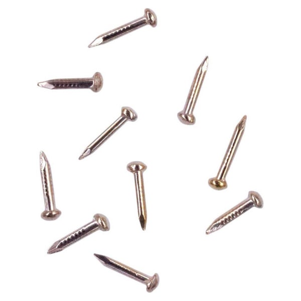 OMOTOOL Rundkopfstifte Nägel, 300 Stück, vermessingt, 10mm