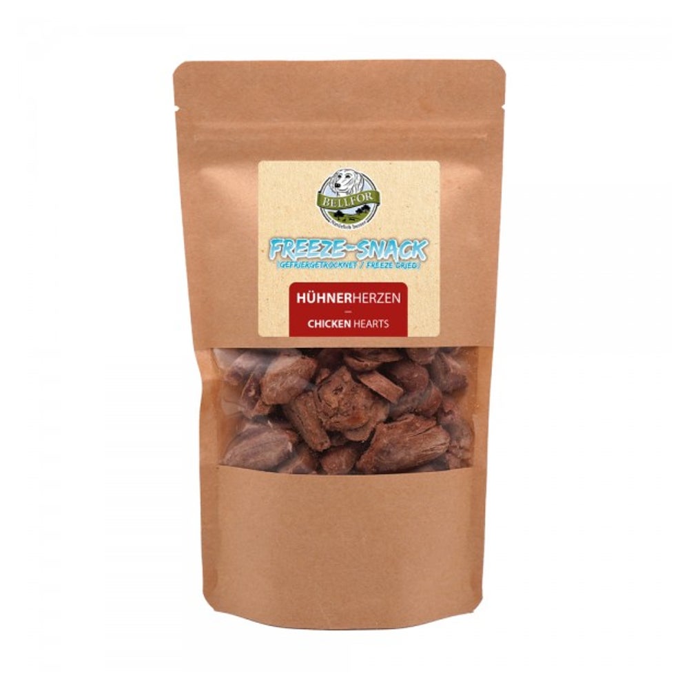 Bellfor Gesunder Freeze-Snack für Hunde - Hühnerherzen 50 g 50 g