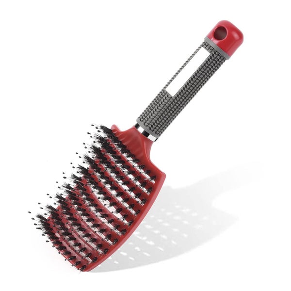 Profi Haarbürste Entwirrungsbürste mit Griff für Locken Lang 1 St
