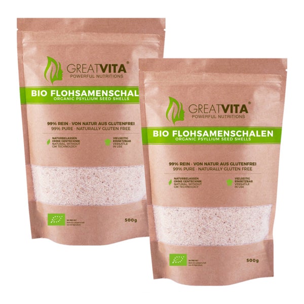 GreatVita Bio Flohsamenschalen 1000 g