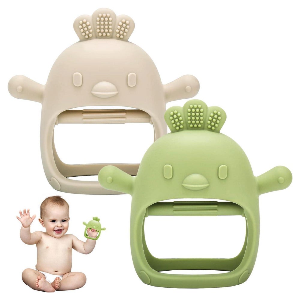 Beißring Baby 2 Stück Zahnungshilfe Sensorisches 1 St