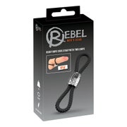 Rebel - Heavy Rope Cock Strap with two Loops 1 St