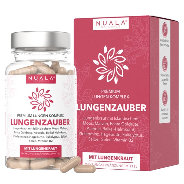 Nuala Naturals® - LUNGENZAUBER Lungenkraut Komplex 60 St