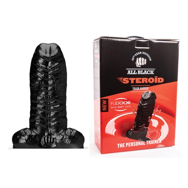 All Black - Extra breiter realistischer Dildo