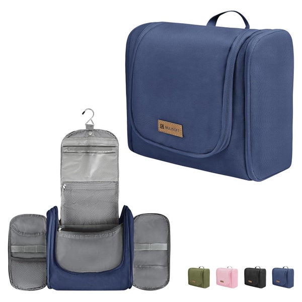 Kulturbeutel Makeup Wasserabweisend Haken Damen Herren Blau 1 St